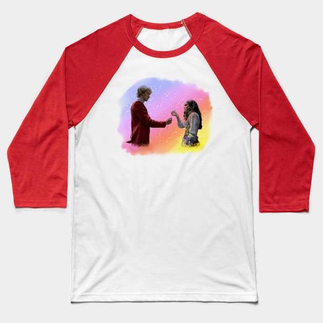 Rainbow Snowbaird Baseball T-Shirt by professionalfangrrl